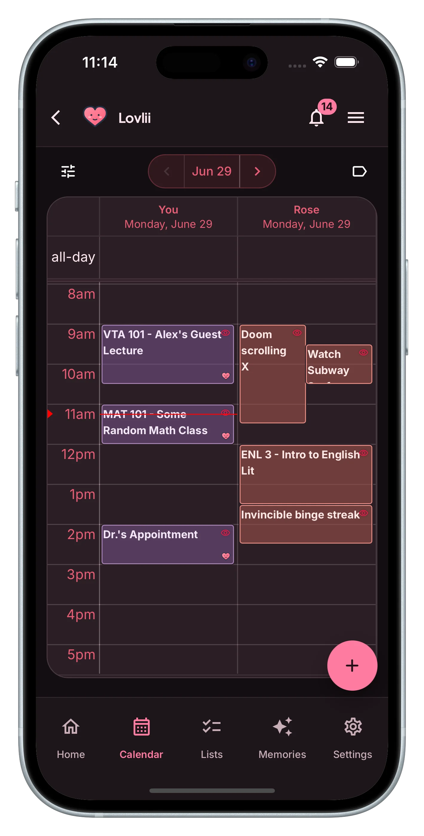 Shared calendar